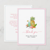 Tropisch fruit Bruids douche Bedankkaart (Voorkant / Achterkant)