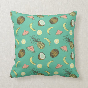 Tropisch Fruit Doodle Patroon Kussen