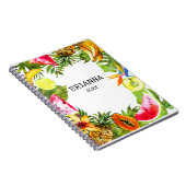 Tropisch fruit en bloemen naam, jaar notitieboek (Rechterzijde)