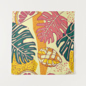 Tropisch fruit: Levendig patroonontwerp Wandkleed (Voorkant (horizontaal))