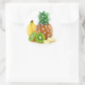 Tropisch fruit ronde sticker (Tas)