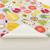 Tropisch Fruit Sherpa Blanket Sherpa Deken (3/4)