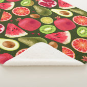 Tropisch Fruit Sherpa Blanket Sherpa Deken (3/4)