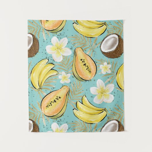 Tropisch fruit wandkleed (Voorkant)