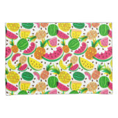 Tropisch fruitpatroon, rood en geel kussensloop (Voorkant-Rechts)