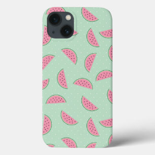 Tropisch fruitschilderingspatroon iPhone 13 hoesje