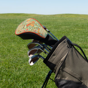 Tropisch Fun Oranje & Groen Golfheadcover