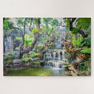 Tropisch gebergte Waterval Thailand Legpuzzel