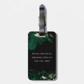 Tropisch gebladerte bruid Trendy Mrs Honeymoon Tra Bagagelabel (Achterkant verticaal)