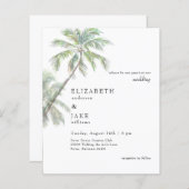 Tropisch gebladerte Budget Palm Tree II bruiloft (Voorkant / Achterkant)