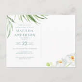 Tropisch gebladerte foto afstuderen briefkaart (Achterkant)