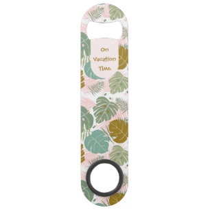 Tropisch gebladerte - Monstera en palmblad patroon Speed Flessenopener