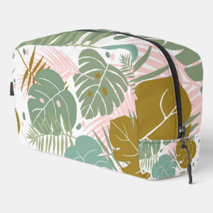 Tropisch gebladerte - Monstera en palmblad patroon Toilettasje
