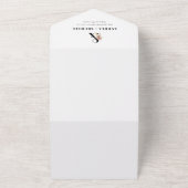 Tropisch gedroogd ampersand QR Code Weddenschap fo All In One Uitnodiging (Buitenkant)