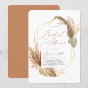 Tropisch gedroogd vrijgezellenfeest van bladeren kaart