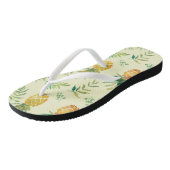 Tropisch geel ananasstrand teenslippers (Schuin)