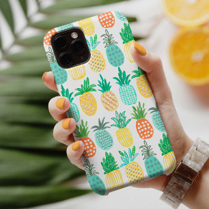 Tropisch geel groen modern ananaspatroon iPhone 13 hoesje