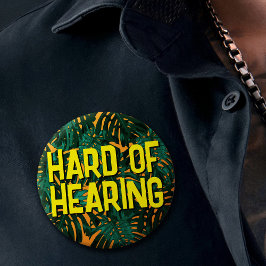 Tropisch geel Oerwoud bladeren hard van gehoor Ronde Button 3,2 Cm