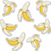 Tropisch geelbanaanvruchten sticker (Voorkant)