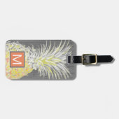 Tropisch gele Pinneapple Bagagelabel (Voorkant horizontaal)