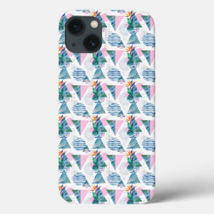 Tropisch geometrisch patroon iPhone 13 hoesje