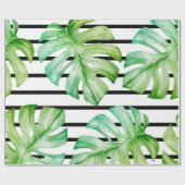 Tropisch Geometrische Greenery Cadeaupapier (Vlak)