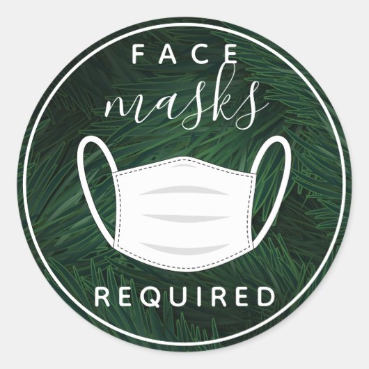 Tropisch gezichtsmasker vereist label (Voorkant)