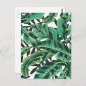 Tropisch glam Banana Leaf Pattern Briefkaart (Voorkant / Achterkant)