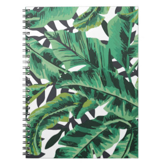 Tropisch glam Banana Leaf Pattern Notitieboek