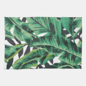 Tropisch glam Banana Leaf Pattern Theedoek (Horizontaal)