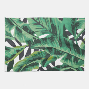 Tropisch glam Banana Leaf Pattern Theedoek