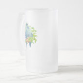 Tropisch Glass stein Matglas Bierpul (Voorkant links)