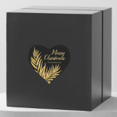 Tropisch Gold Glitter Palm Kerstmis Dank u Hart Sticker