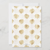 Tropisch Gold Monstera Leaf White Design (Achterkant)