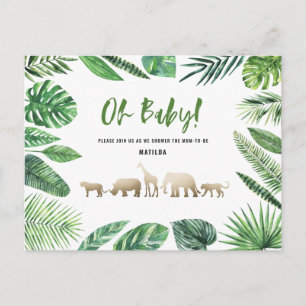 Tropisch goud moderne kleurrijke mam-to-be briefkaart