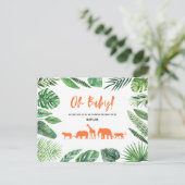 Tropisch goud moderne kleurrijke moeder-to-be briefkaart (Staand voorkant)