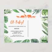 Tropisch goud moderne kleurrijke moeder-to-be briefkaart (Achterkant)