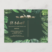 Tropisch goud moderne kleurrijke moeder-to-be briefkaart (Achterkant)