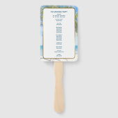Tropisch goudpalm Beach Photo Weddenschap Handwaaier (Achterkant)