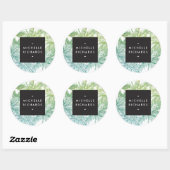 Tropisch groen/Aqua Glitter Palms Stickers (Vel)