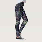 Tropisch groen bladblauw leggings (Rechts)
