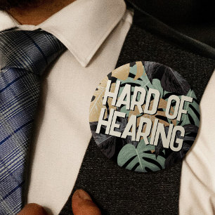 Tropisch groen bruin blad verlaat tekst hard van h ronde button 5,7 cm