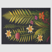 Tropisch groen Floral kunstwerk groot Tissuepapier (Voorkant)