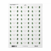 Tropisch groen & goud Monstera-bladeren RSVP RTS Etiket (Full Sheet)