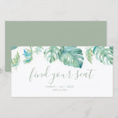 Tropisch groen huwelijk vind je bord (Voorkant / Achterkant)