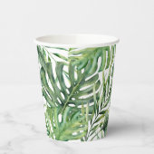 Tropisch groen laat botanische eilandpalmboom papieren bekers (Links)