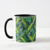Tropisch groen Leaf Fern Pattern Mok (Links)