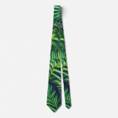 Tropisch groen Leaf Fern Pattern Stropdas (Voorkant)