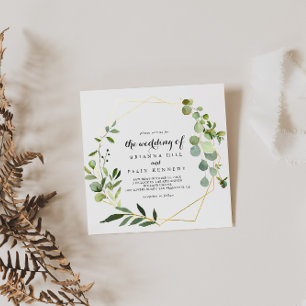 Tropisch groen lederen huwelijk kaart