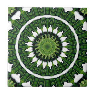 Tropisch groen Mandala Tegeltje